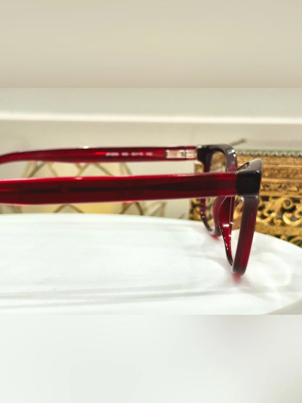 Salvatore Ferragamo SF2886 Vibrant Red Transparent Rx Eyeglass Frames EUC Italy